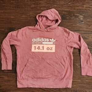 Men's Adidas Built For Purpose 14.1 oz Hoodie Large L Cotton Coral Sweatshirt